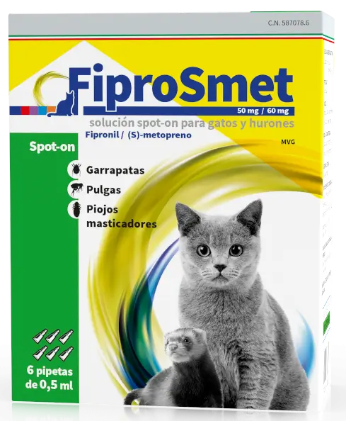 FIPROSMET GATOS E HUROONS 6 PIPETES 0,5 ML