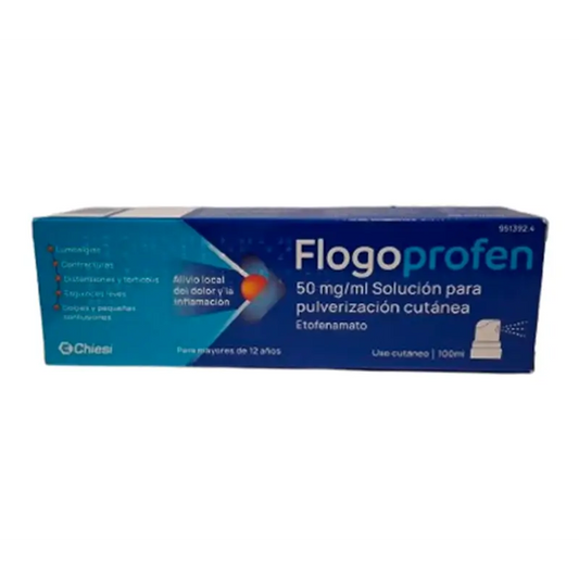 Flogoprofeno Spray 50 mg/ml Solução para a pele 100 ml