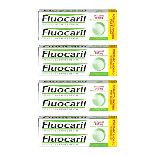 Fluocaril Bi-Fluore, Embalagem 4 x 2x125 ml