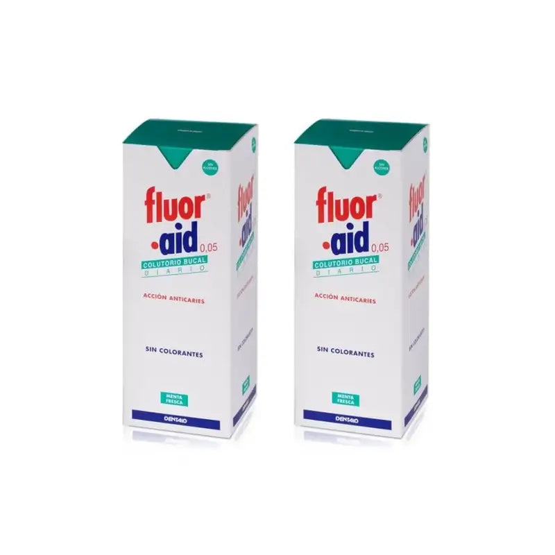 Fluor Aid Colutório Oral Diário Fluor Aid 0'05, 2X500 Ml