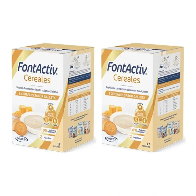 Fontactiv 8 Cereais Biscoito, 2X500 Gr