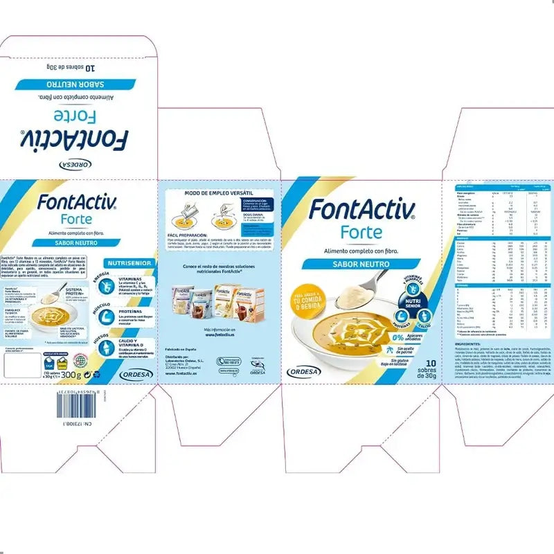 Ordesa Fontactiv Forte Sabor Neutro 10 Envelopes de 30 gr