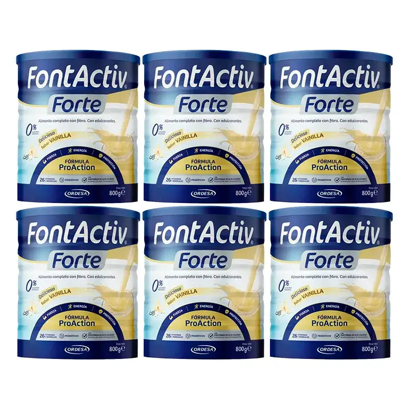 Fontactiv Forte ProAction Baunilha, embalagem de 6 x 800g