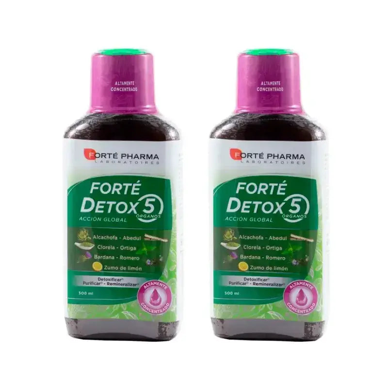 Forté Pharma Duplo Detox 5 Órgãos Ação Global 2 x 500 ml