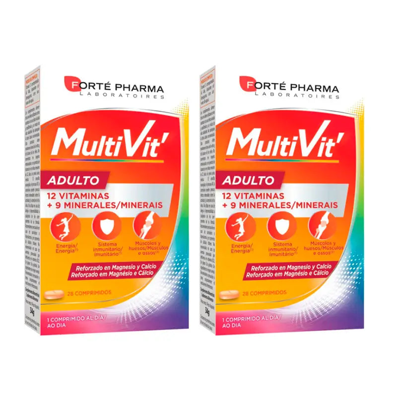 Forté Pharma Duplo Energy Multivitamins Adultos 2 x 28 comprimidos