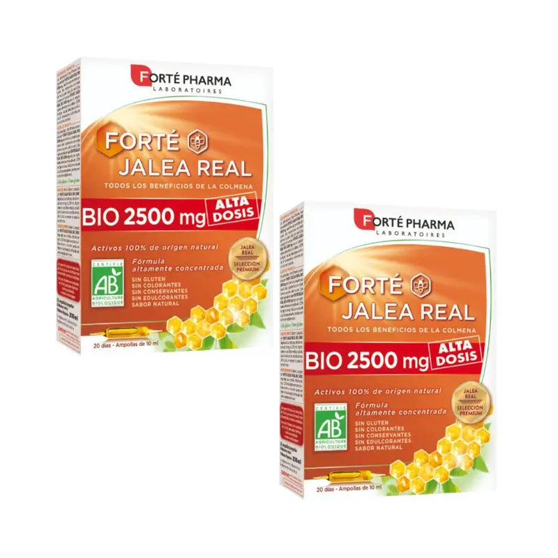 Forté Pharma Duplo Forté Geleia Real Bio 2500 mg 2 x 20 ampolas x 10 ml