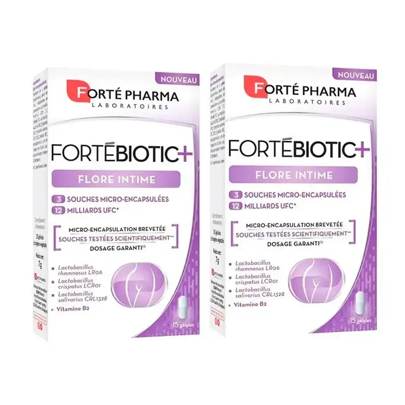 Forté Pharma Duplo Fortébiotic+ Flora Íntima, 2 x 15 Cápsulas