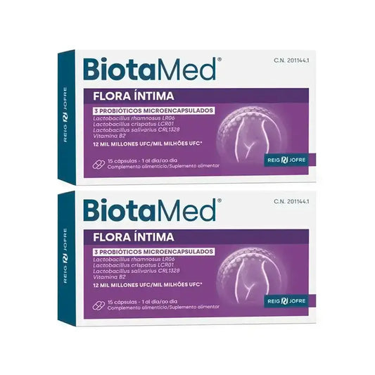 Biotamed Flora Intima, Embalagem 2 x 15 Cápsulas