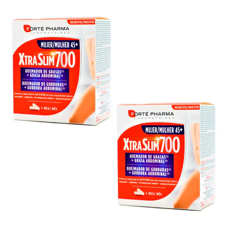 Forté Pharma Duplo Xtraslim700 Queimador de Gordura Mulher + Gordura Abdominal 2 x 120 cápsulas