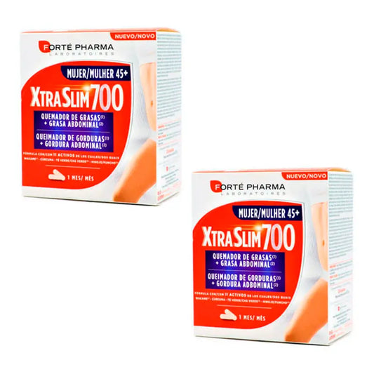 Forté Pharma Duplo Xtraslim700 Queimador de Gordura Mulher + Gordura Abdominal 2 x 120 cápsulas