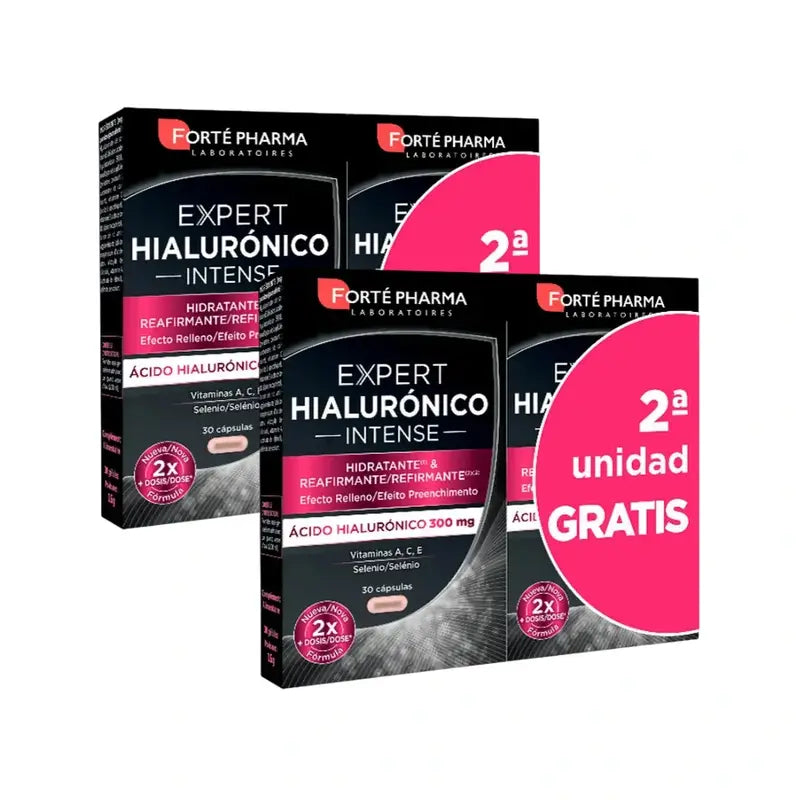 Forté Pharma Pack Expert Hyaluronic 30 Cápsulas + 30 Cápsulas Grátis, Embalagem de 2