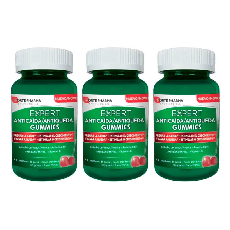 Forté Pharma Triplo Expert Anticaida Gummies,3 x 60 rebuçados