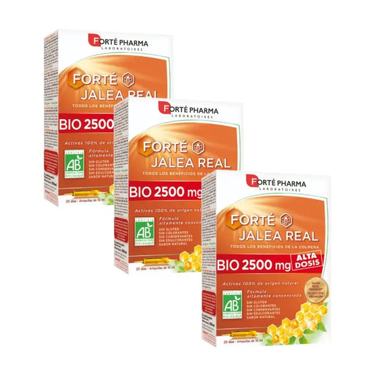 Forté Pharma Triplo Forté Geleia Real Bio 2500 mg 3 x 20 ampolas x 10 ml