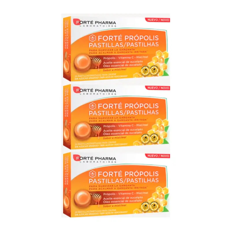 Forté Pharma Triplo Forté Mel de Própolis Pastilhas, 3 x 24 pastilhas