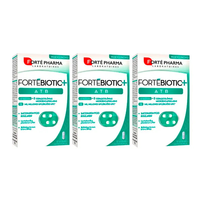 Forté Pharma Triplo Fortébiotic+ Atb, 3 x 10 Cápsulas