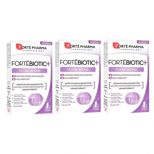 Forté Pharma Triplo Fortébiotic+ Flora Íntima, 3 x 15 Cápsulas