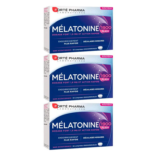 Forté Pharma Triplo Melatonina Flash 1900 3 x 30 comprimidos