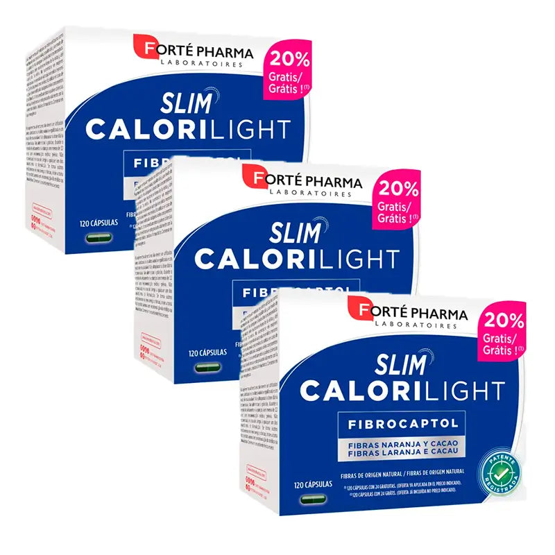 Forté Pharma Triplo Slim Drenante Calorilight, 3 x 120 cápsulas