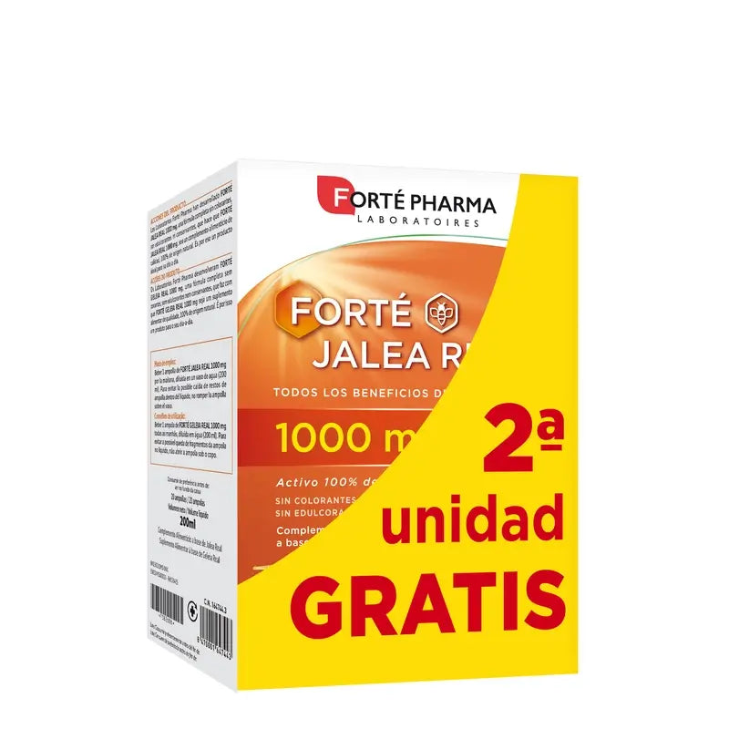 Forté Pharma Frasco Forté Geleia Real 1000 Mg Embalagem (2ª unidade gratuita) , 20 ml