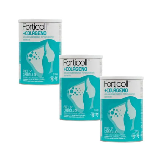 Forticoll Amêndoa Colagénio Bioativo Pele e Cabelo, 3X270 Gr