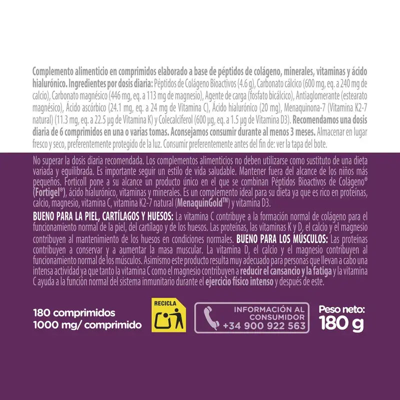 Forticoll BioActive Collagen 180 comprimidos