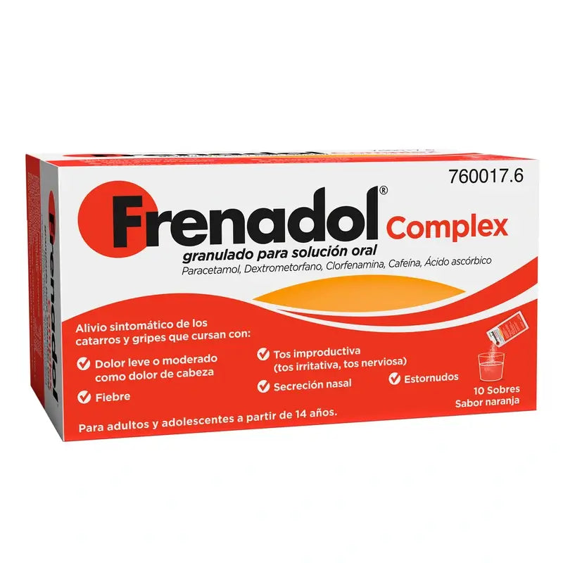 FRENADOL® Flu Relief Complex, Via oral, 10 saquetas
