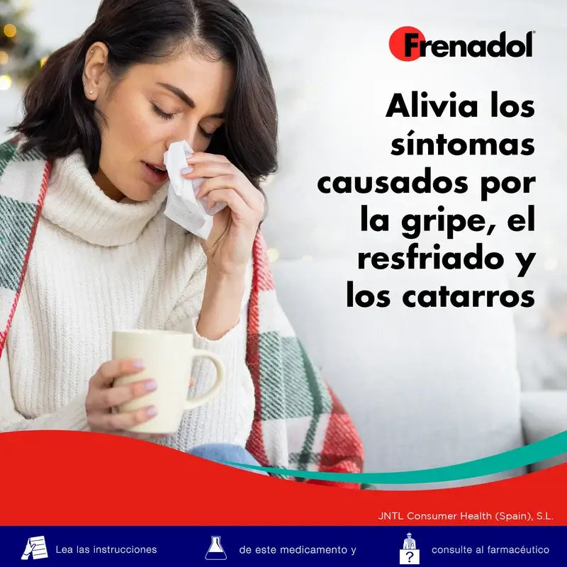 FRENADOL® Descongestionante da gripe, Via oral, 16 cápsulas
