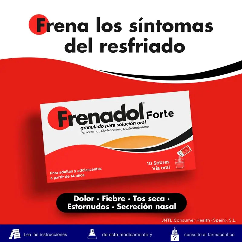 FRENADOL® Forte Anti-gripe, Via oral, 10 saquetas
