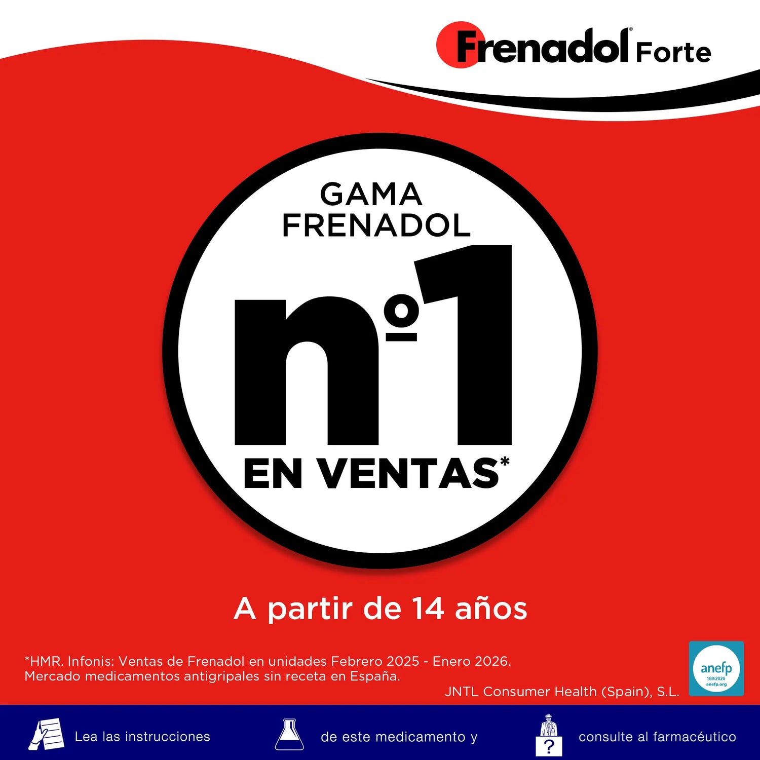 FRENADOL® Forte Anti-gripe, Via oral, 10 saquetas