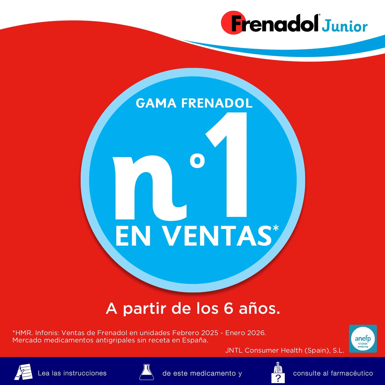 Frenadol Junior Alívio da Gripe para Crianças, Sabor a Laranja, Via oral, 10 saquetas