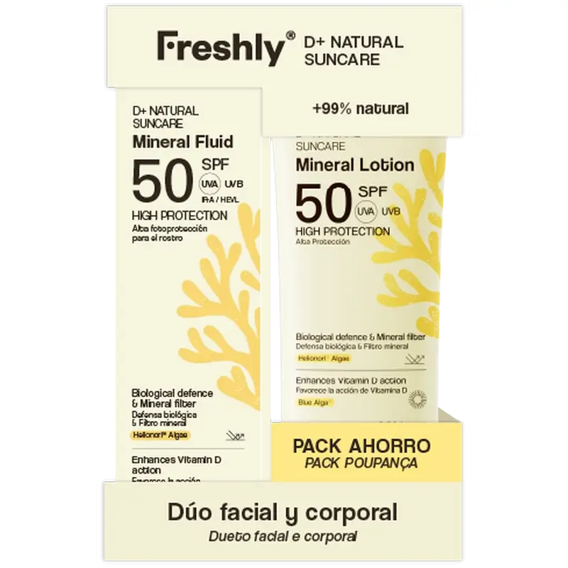 Freshly Pack Proteção total D 100 Ml + Natural Suncare 50 Ml