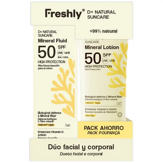 Freshly Pack Proteção total D 100 Ml + Natural Suncare 50 Ml