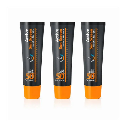 Frezyderm Active Sun Screen Lip Balm Spf 50+ Frezyderm Embalagem 3 x 15 Ml