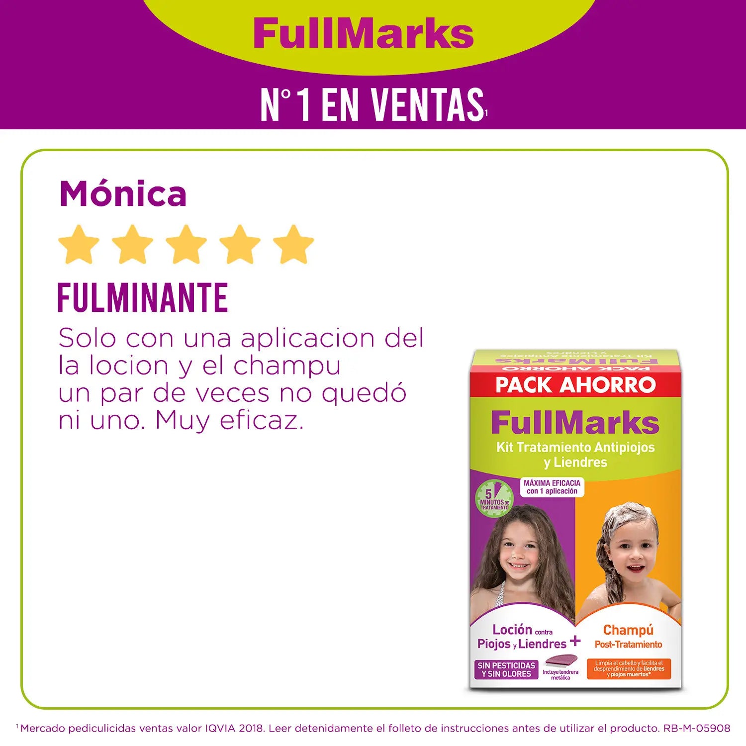 Fullmarks Anti-piolhos e Lêndeas Champô + Loção