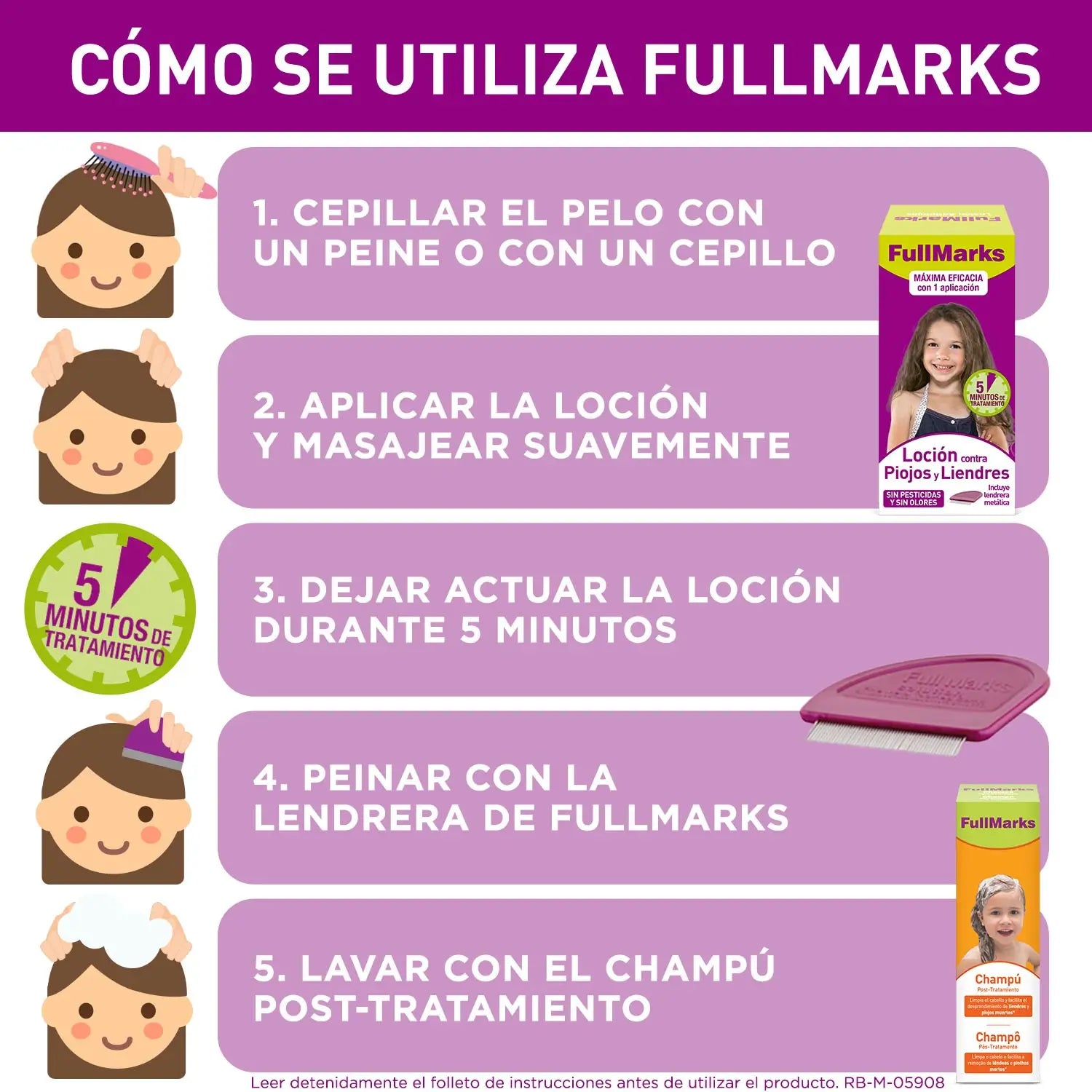 Fullmarks Anti-piolhos e Lêndeas Champô + Loção