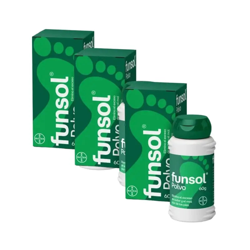 Funsol Desodorizante em Pó Desodorizante para os pés, 3X60 Gr