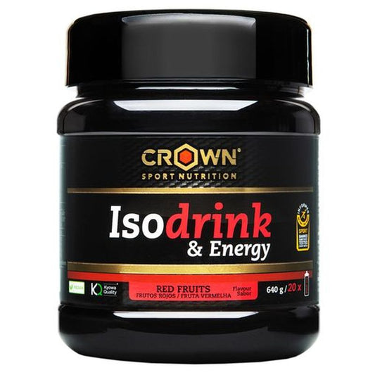 Crown Sport Nutrition Isodrink & Energy Frutos Vermelhos , 640 g / 20 injecções 400 ml