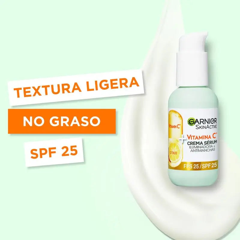 Garnier Sérum Creme SPF 25. Fórmula ultra ligeira e hidratante , 50 ml