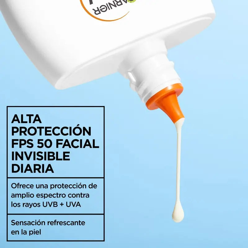 Garnier Delial Água Refrescante Fluido Facial Spf 50 Invisível, 40 ml