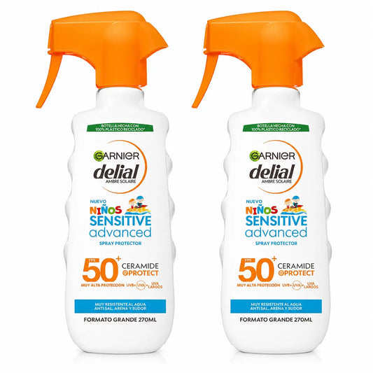 Garnier Delial Protetor Solar Crianças Spf50 Para Pele Ligeira e Sensível. Pediátrico, 270Ml , embalagem 2