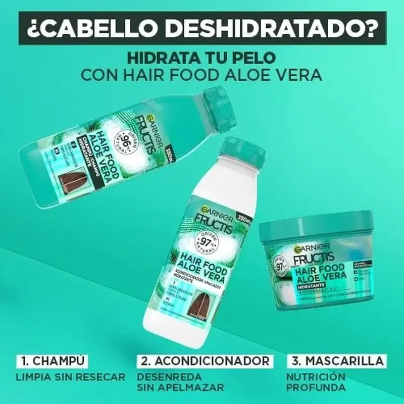 Garnier Fructis GarnierFructis Alimento para o Cabelo Aloé Vera 3 em 1 Máscara Hidratante 400 Ml Para Cabelos Desidratados
