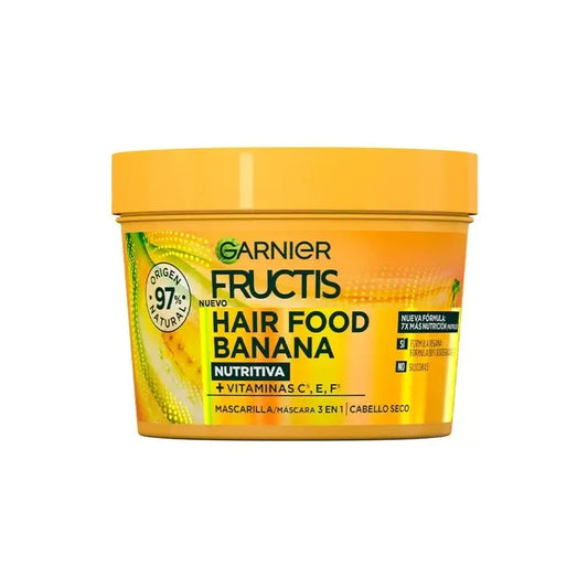 Garnier Fructis GarnierFructis Alimento para o Cabelo Banana 3 em 1 Máscara Nutritiva 400 Ml Para Cabelos Secos