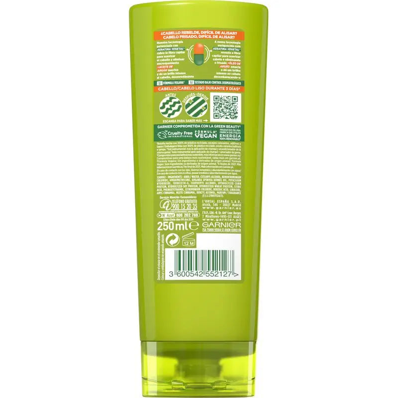 Garnier Smooth & Shine Condicionador Garnier Fructis Smooth & Shine Cabelo Liso, Teimoso ou Difícil de Alisar 250 Ml