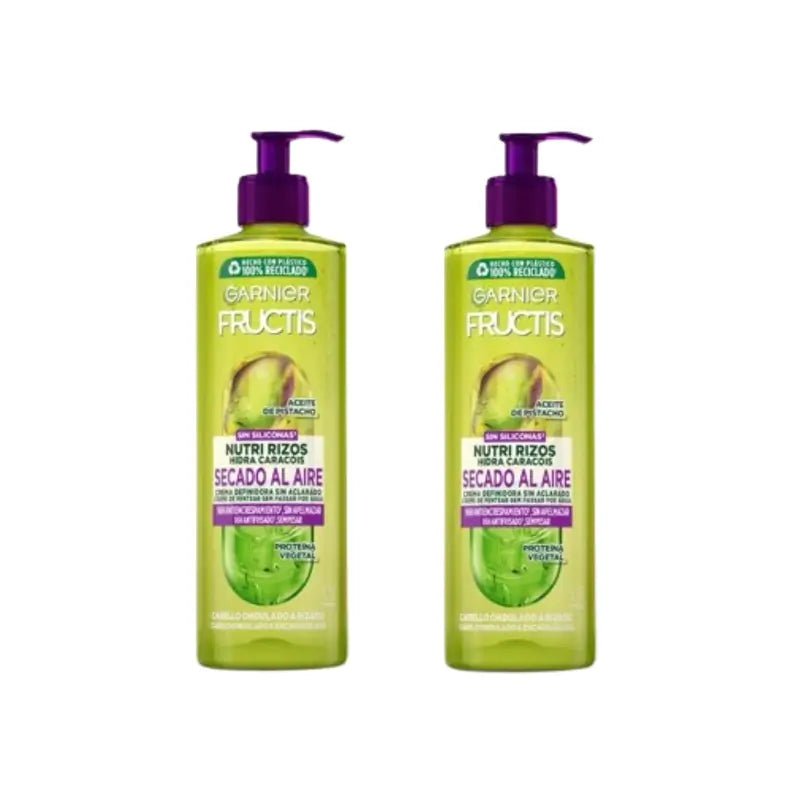 Garnier Fructis Nutri Curl Creme para Cabelos Encaracolados ou Ondulados, 2X400 Ml