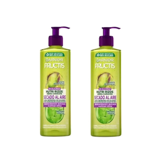 Garnier Fructis Nutri Curl Creme para Cabelos Encaracolados ou Ondulados, 2X400 Ml