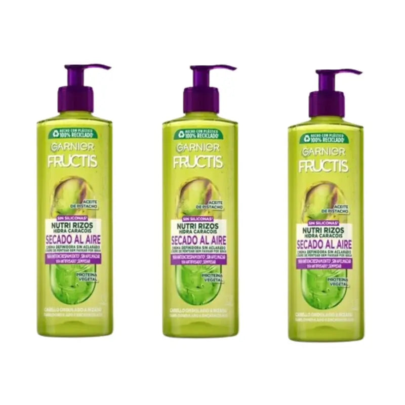 Garnier Fructis Nutri Curl Creme para Cabelos Encaracolados ou Ondulados, 3X400 Ml