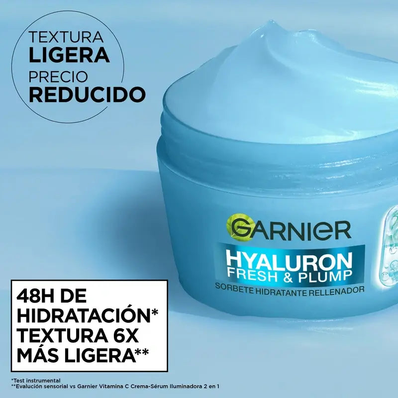 Garnier Hyaluron Fresh & Plump Sorbet Repositor Hidratante, 85 ml