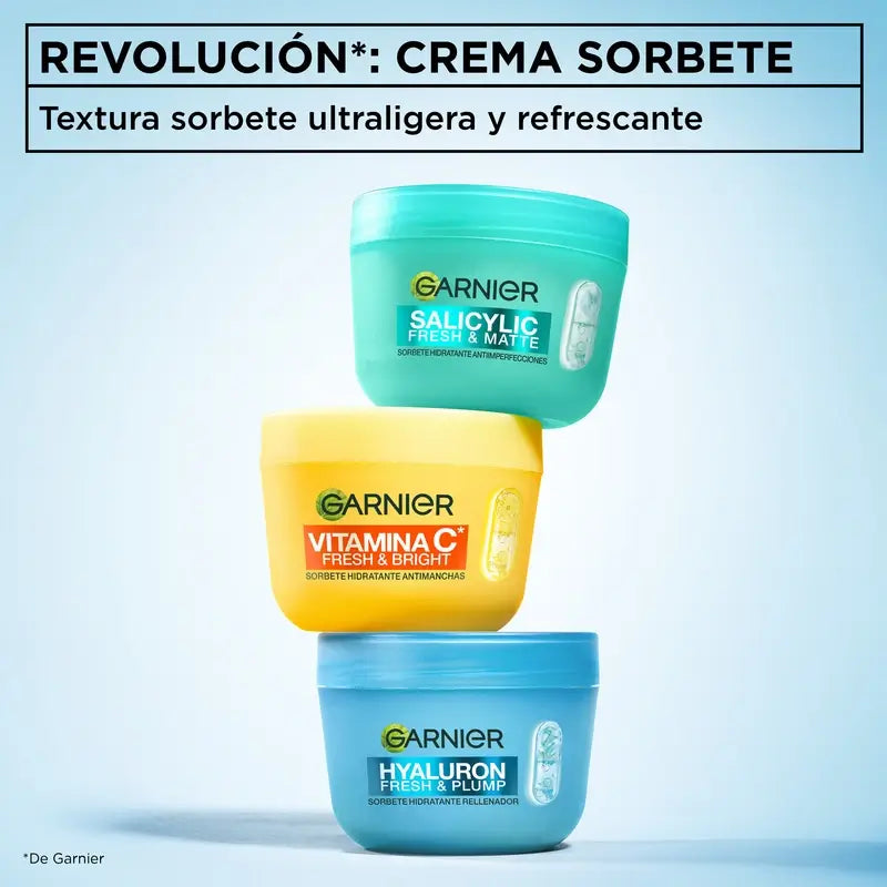 Garnier Hyaluron Fresh & Plump Sorbet Repositor Hidratante, 85 ml