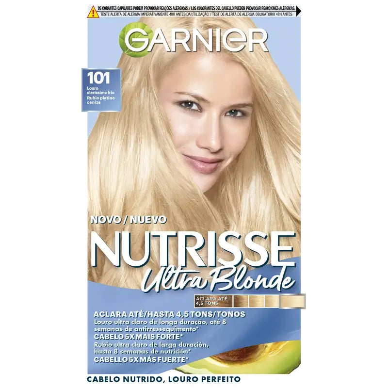Garnier Nutrisse Louro Platinado Luminoso Cinzento Nº 101 , 160 ml