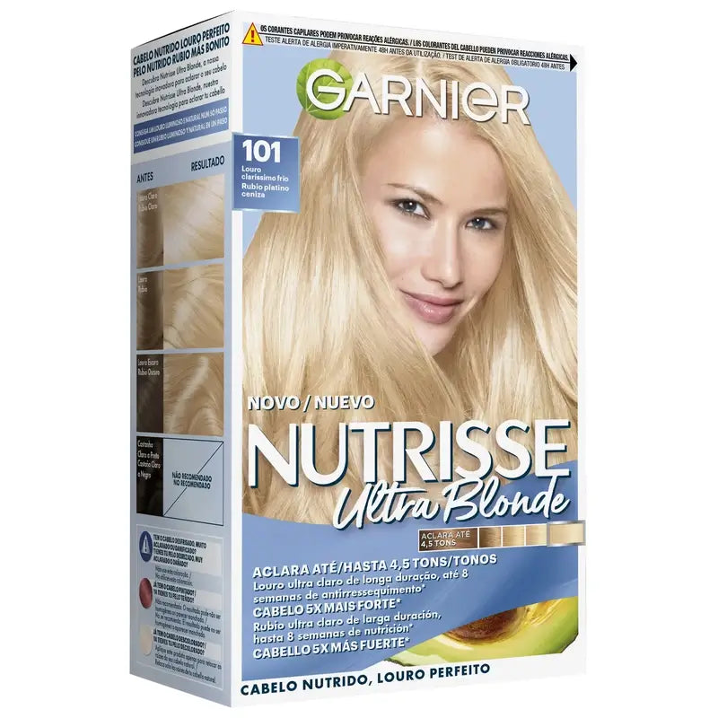 Garnier Nutrisse Louro Platinado Luminoso Cinzento Nº 101 , 160 ml